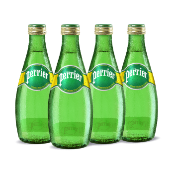 Perrier巴黎水（Perrier）法国原装进口气泡水原味天然矿泉水 330ml*24瓶