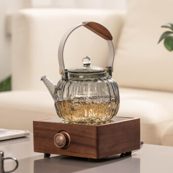 瓷友茗胡桃木电陶炉煮茶器茶具套装家用围炉煮茶小型电热烧水壶煮茶壶