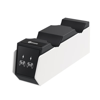 毕亚兹 PS5手柄座充 适用于 PlayStation5无线手柄充电器 双手柄支架 ps5游戏手柄充电底座 带充电指示灯