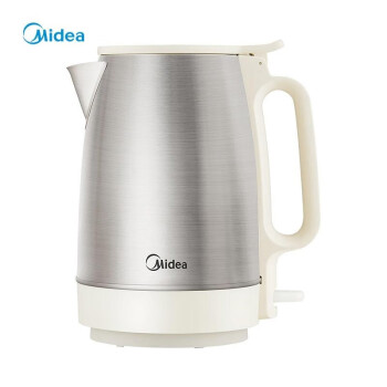 美的（Midea）家用电热水壶 电水壶不锈钢 1.7L大容量 电热一体烧水壶电茶壶 SH17DG01