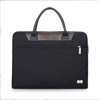 斯莫尔525 黑色男包手拿业务包出差公文包手提包横款15.6吋电脑包