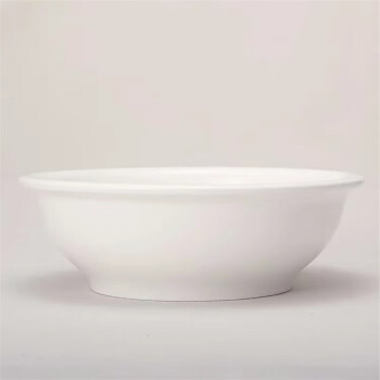 九彩江 泡面碗拉面碗酒店餐具 纯白色陶瓷大汤碗家用汤盆大号 10寸