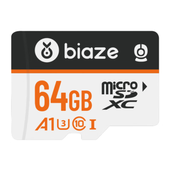 毕亚兹（BIAZE）64GB TF（Micro SD）存储卡 小米家庭监控专用内存卡 高度耐用 稳定读写