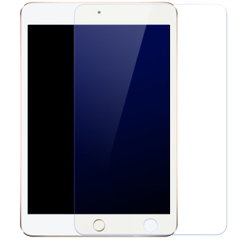 毕亚兹 适用苹果2018/2017款iPad/Air2/1钢化膜9.7英寸平板 抗蓝光玻璃膜 高清保护贴膜 2倍增强 PM13-蓝