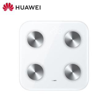 华为（HUAWEI）智能体脂秤 3 WiFi版 电子秤体重秤家用 14项身体数据检测精准WiFi蓝牙双连接 雅致白