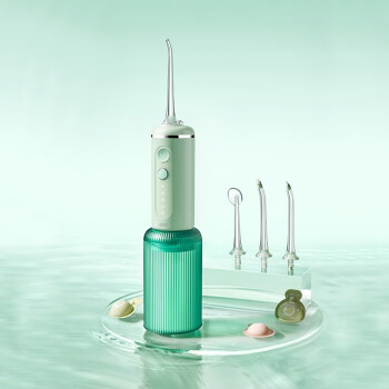 素士便携立式冲牙器 高频脉冲 水牙线 洗牙器 立式香氛洁牙器 W3F果木绿