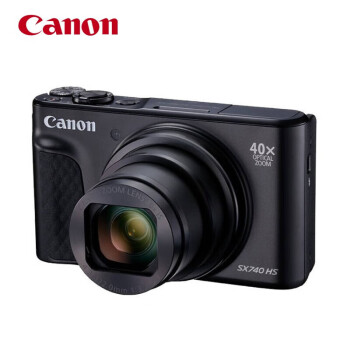 佳能（Canon）PowerShot SX740 HS 黑色 高清卡片机 40倍光学变焦 4K短片 24mm广角 家用旅游数码相机