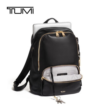 途明 (TUMI) Voyageur系列女士商务旅行高端时尚皮革双肩包0196466DL黑色
