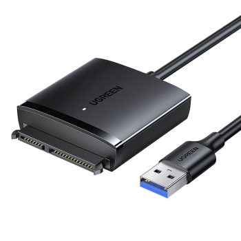 绿联（UGREEN）USB3.0转SATA转换器 2.5/3.5英寸硬盘转接头数据连接线 笔记本电脑台式机易驱线 0.5米 60561