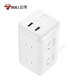 公牛（BULL）大魔方智能USB插座GNV-UU2126插线板插排排插接线板全长1.8米魔方USB插座GNV-UU2126白色