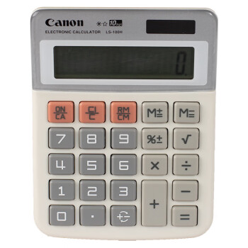 佳能 计算器 财务办公台式时尚创意小号便携式计算器LS-100H（1台装）
