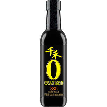 千禾 酱油 280天特级生抽  酿造酱油500mL 不使用添加剂