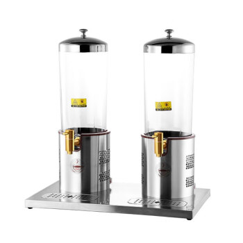 VNASH 饮料机商用 不锈钢果汁鼎 冷热双温果汁机电加热保温豆浆桶自助冷饮机