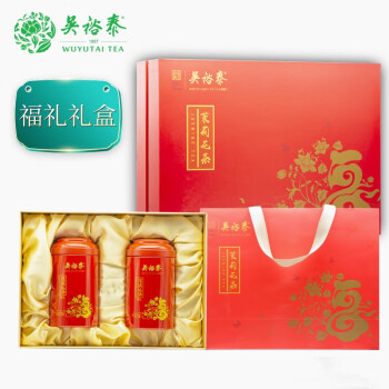 吴裕泰福礼茉莉花茶礼盒150g*2罐 六次窨制 送礼长辈员工慰问礼盒