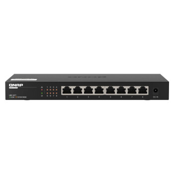 QNAP QSW-1108-8T非网管即插即用8端口2.5GbE 以太网络端口无风扇桌面式网络交换机
