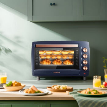 苏泊尔电烤箱家用 42升大容量 上下独立温控全自动多功能烘焙简易旋钮