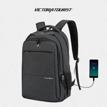 VICTORIATOURIST电脑包双肩包男15.6英寸笔记本包大容量书包商务背包V906usb