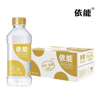 依能 苏打水【350ml*24瓶】 经典原味 无糖无汽 弱碱水 整箱装03.074