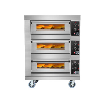 苏勒 烤箱商用大型面包电烤炉多功能大容量蛋糕披萨烘焙燃气电烤箱 仪表款二层四盘