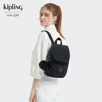 KIPLING凯浦林女款时尚猴子包包书包豹纹波点浮雕印花双肩背包MARIGOLD