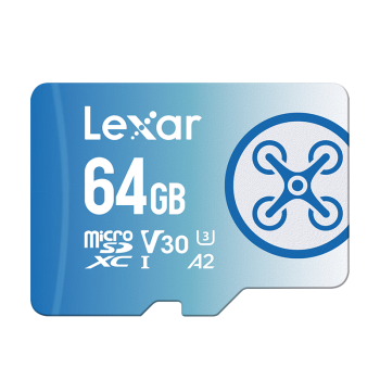 雷克沙（Lexar）64GB TF（MicroSD）存储卡 C10 U3 V30 A2 读速160MB/s 无人机超清4K连拍录制内存卡（FLY）