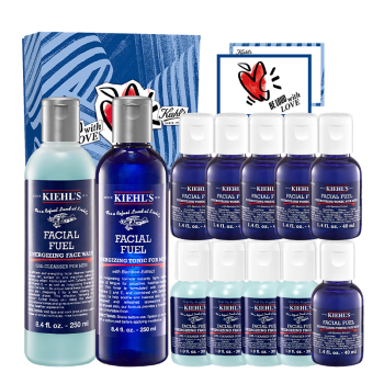 科颜氏（Kiehl's）男士洗面奶250ml+爽肤水250ml 护肤套装补水控油送父亲生日礼物