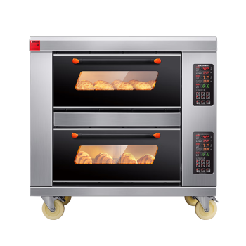 德玛仕商用电烤箱 蛋糕月饼披萨烤箱面包专业大容量烘培电烤箱DKL-202L丨二层二盘丨400℃高温