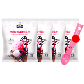 焙芝友 冰淇淋粉 草莓味100gx4袋 JS