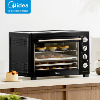 美的（Midea）电烤箱 家用多功能烤箱 40L大容量 独立控温 机械操控 四层烤位 烘焙 MG38CB-AA
