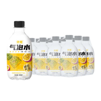 依能 苏打水(300ml*12瓶) *2百香果凤梨味气泡水零糖0脂0卡饮料17.096