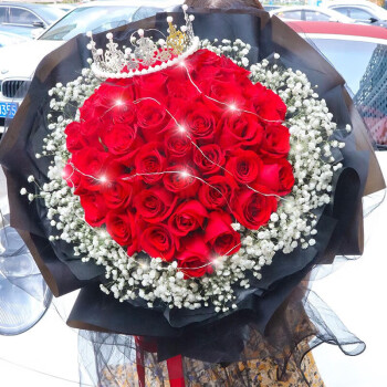 朵梓鲜花33朵红玫瑰花束表白生日礼物送女朋友同城花店配送