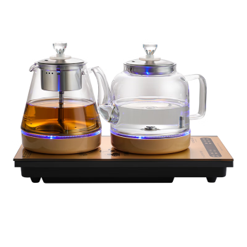 友家铺子（Biooner）全自动上水电热水壶烧水壶家用办公茶台一体机茶桌茶几嵌入式茶具套装 金色三件套