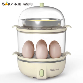小熊（Bear）煮蛋器 迷你自动断电双层多功能煮鸡蛋神器不锈钢蒸蛋器大容量ZDQ-B14Q1