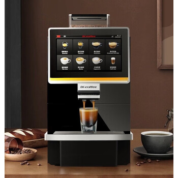 咖博士全自动意式咖啡机触屏磨豆一体一键奶咖机 Coffee break黑色