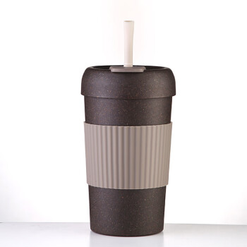 便利100咖啡渣材质咖啡杯创意环保杯子可降解水杯380ml随手杯5个起拍