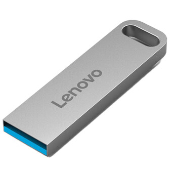 联想（Lenovo）128GB USB3.1 U盘 SX1速芯系列银色 金属耐用 商务办公必备