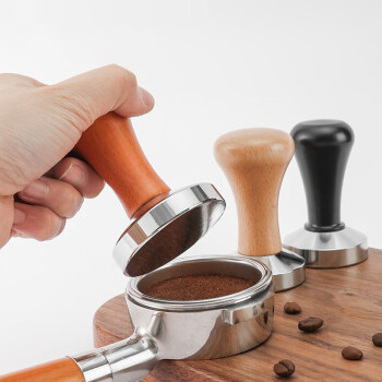 逸居客（YIJUKE）【51mm】实木柄咖啡压粉器压粉锤咖啡具配件咖啡机手柄填压器