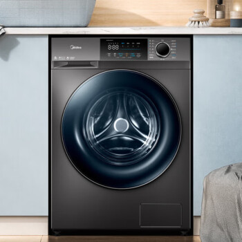美的（Midea）家用滚筒洗衣机全自动 10公斤变频洗烘一体 AI智投 感应式净螨除菌 快净 MD100V58WIT