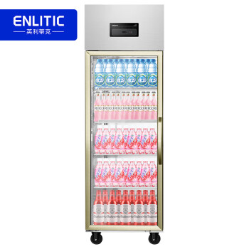 英利蒂克（Enlitic）保鲜柜商用单门展示柜单位用冷藏柜水果蔬菜立式留样柜不锈钢冰柜600*700*1970
