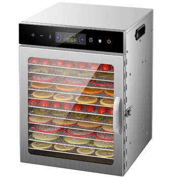 QKEJQ 干果机烘干机箱食品家用大小型食物宠物零食肉干果蔬水果干风干机   12层开门式触摸款 