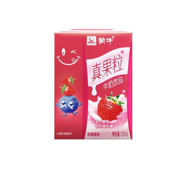蒙牛 真果粒牛奶饮品 整箱装 草莓味 125ml*6盒