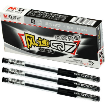 晨光（M&G） Q7 文具风速中性笔学生考试笔签字笔办公文具水性笔  .12支*1盒 