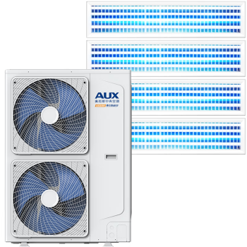 奥克斯（AUX）中央空调5匹一拖四家用多联机 风管机  全直流变频一级能效包安装嵌入式空调DLR-120W/DCJ2S-JM