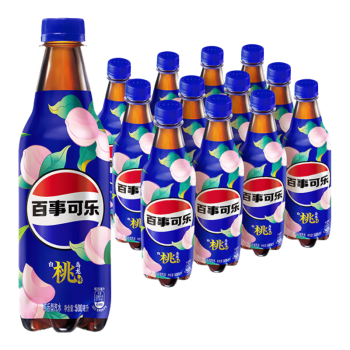 百事可乐 Pepsi 太汽系列 白桃乌龙味  汽水 碳酸饮料整箱 500ml*12瓶