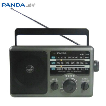 熊猫（panda）T-16老传统大台式桌面三波段全波段频率收音机老人半导体干电池交直流电收音机（升级版）