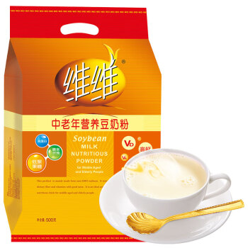 维维中老年豆奶粉500g/袋营养早餐速溶即食冲饮代餐非转基因大豆