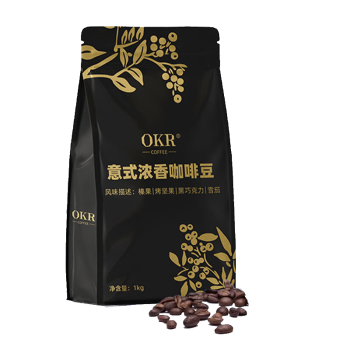 OKR云南小粒纯阿拉比卡意式浓香咖啡豆深度烘焙1kg
