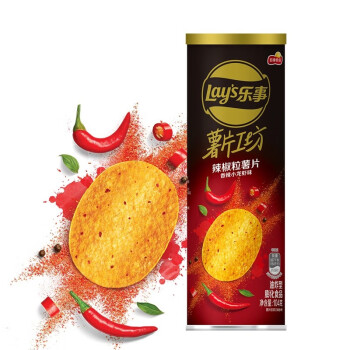 乐事 薯片工坊 辣椒粒薯片 香辣小龙虾味104克*3罐 膨化食品 休闲零食