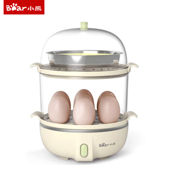 小熊（Bear）煮蛋器蒸蛋器 迷你蒸蛋机便携式电蒸锅 双层家用蒸鸡蛋器 带蒸碗 ZDQ-B14Q1