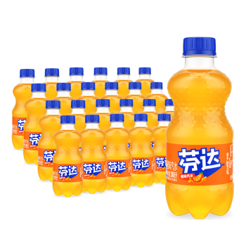 可口可乐（Coca-Cola）芬达 Fanta 橙味汽水 碳酸饮料 300ml*24瓶 整箱装
